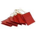Floristik24 Sacs cadeaux sacs en papier avec poignée rouge 12×12×12cm 6pcs