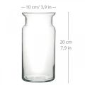 Floristik24 Vase en verre Bose vase à fleurs lanterne bocal en verre clair H20cm