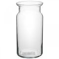 Floristik24 Vase en verre Bose vase à fleurs lanterne bocal en verre clair H20cm