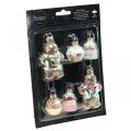 Floristik24 Pendentifs en verre bonhomme en pain d&#39;épice &amp; cupcakes, décorations de sapin de Noël mix, Boulangerie de Noël H4/8cm verre véritable 6pcs