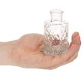 Set de 6 mini vases en verre transparent avec motif losanges 9 cm | Floristik24.fr