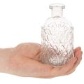 Lot de 6 petites vases en verre transparent avec motif géométrique 13 cm | Floristik24.fr