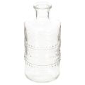 Floristik24 Vase en verre cylindrique avec motif transparent 15 cm - Lot de 6