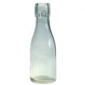 Floristik24 Vase bouteille en verre Ø5cm H16cm vert / gris 6pcs