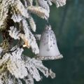Floristik24 Cloches de Noël, décorations de sapin de Noël, cloches en verre Ø6,5cm H8cm blanc lot de 2