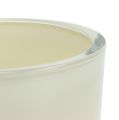 Floristik24 Cache-pot en verre Ø12.5cm H11cm Crème