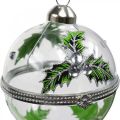 Floristik24 Boules de sapin de Noël en verre à remplir de houx Ø6cm 2pcs