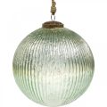 Floristik24 Boule de Noël en verre grand à suspendre vert, doré vintage Ø20cm