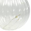 Floristik24 Lampe solaire LED look rétro transparent blanc chaud Ø8cm