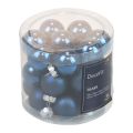 Mini boules de Noël en verre boules de verre bleues Ø2,5cm 20pcs
