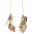 Floristik24 Ornements en verre motif léopard chaussons et escarpins pour sapin de Noël 13cm, lot de 2