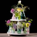 Floristik24 Vase en verre Farmer&#39;s Silver Pink H11cm 6pcs