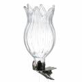 Floristik24 Vase en verre avec clip fleur Ø3.3cm H8.5cm clair 4pcs