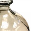 Floristik24 Vase en verre rond en verre marron décoration vase rustique Ø16.5cm H18cm