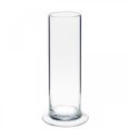 Floristik24 Vase en verre avec pied Clair Ø6cm H20cm
