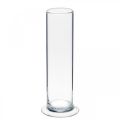 Floristik24 Vase en verre avec pied Clair Ø6cm H25cm