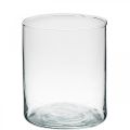 Floristik24 Vase en verre rond, cylindre en verre transparent Ø9cm H10.5cm