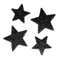 Floristik24 Glitter Stars Noir 4-5cm 40pcs