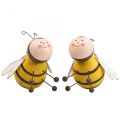 Floristik24 Décoration à suspendre abeilles décoration déco cintre bois métal 9,5cm 2pcs