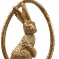 Floristik24 Décoration de Pâques à suspendre lapin de Pâques décoration oeuf or 9cm 6pcs