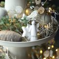 Lot de 4 figurines anges à suspendre en céramique gris 8 cm | Floristik24.fr