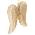 Floristik24 Décoration suspendue en bois en forme d’ailes d’ange 12 cm
