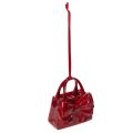 Floristik24 Décoration suspendue en forme de sac à main avec nœud, 10 cm, bordeaux, en polyresine