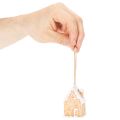 Maison en pain d'épice en céramique à suspendre, décoration d'hiver et de Noël, 6 cm, lot de 3 | Floristik24.fr