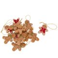 Ornements décoratifs en pain d'épice pour sapin de Noël, 6 cm, lot de 12 | Floristik24.fr