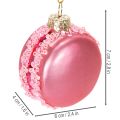 Décorations de Noël en verre, forme macaron, 6 cm, nuances pastel | Floristik24.fr