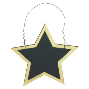 Floristik24 Cintres décoratifs étoiles en bois noir doré Noël Ø15cm 8pcs