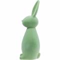 Floristik24 Lapin de décoration de Pâques 47cm figurine de décoration de lapin de Pâques floqué vert Pâques