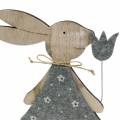 Floristik24 Figurine déco lapin en bois feutre 30/31,5cm 2pcs