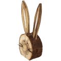 Floristik24 Tête de lapin en bois nature 11cm - 12cm 6pcs