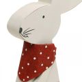 Floristik24 Bunny girl, décoration de printemps, lapin en bois avec un seau, lapin de Pâques