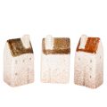Floristik24 Ensemble de maisons miniatures décoratives en céramique, 7 cm, 3 pièces