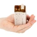 Ensemble de 3 maisons miniatures décoratives en céramique, décoration de table, 9 cm, pièces | Floristik24.fr
