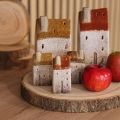 Lot de 3 mini maisons en céramique décoratives 9 cm | Floristik24.fr
