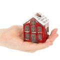 Bougeoir en céramique, maison décorative enneigée pour décoration de table, 7 cm, lot de 2 | Floristik24.fr