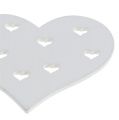 Floristik24 Mélange de cœurs blancs 3,3cm - 7cm 54P