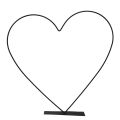 Floristik24 Anneau décoratif en forme de cœur avec boucle en métal pour debout L40,5 cm