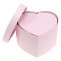 Floristik24 Boîte à fleurs coeur rose 14/16cm 2pcs