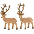 Floristik24 Déco cerf décoration figure déco renne floqué H17cm 6pcs