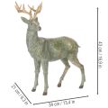 Figurine de cerf en polyresine 43 cm vert et doré pour décoration intérieure | Floristik24.fr