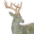 Figurine de cerf en polyresine 43 cm vert et doré pour décoration intérieure | Floristik24.fr