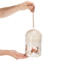 Cloche décorative de Noël en métal avec motif renne, 26 cm | Floristik24.fr