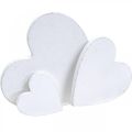 Floristik24 Coeur en bois décoration de dispersion coeurs de mariage blanc 3/5/7cm 50p