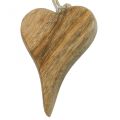 Floristik24 Suspension déco coeur en bois décoration bois coeur à suspendre nature 14cm