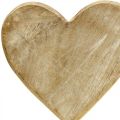 Floristik24 Coeur en bois coeur déco bois métal nature style country 20x6x28cm