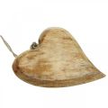 Floristik24 Coeur en bois, coeur à suspendre, coeur en bois de manguier 16×20cm
